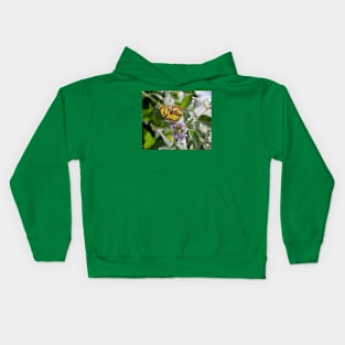 Yellow butterfly Kids Hoodie